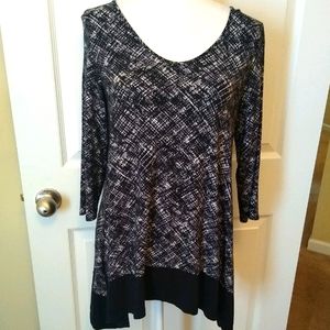 J. Jill gray black tunic top Small